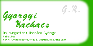 gyorgyi machacs business card
